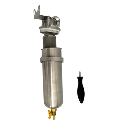 Duurzame roestvrijstalen pijpleiding Filter behuizing met water prefiltratie functie en nominale druk 2000ml capaciteit