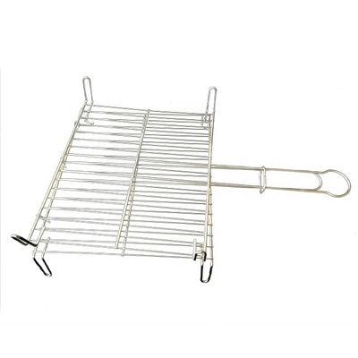 25*30 gegalvaniseerd rechthoekig barbecue grill net barbecue draad gaas met handvat