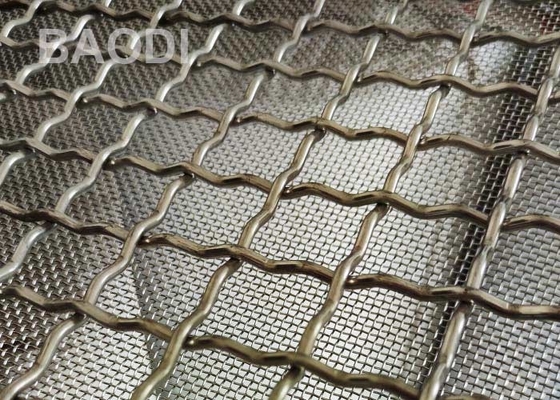 2 de duim plooide Geweven Draad Mesh Stainless Aluminum Screen Antislip