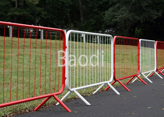 De plastiek Met een laag bedekte Barrière van de Menigtecontrole voor Overleg/Tijdelijke Omheining, Rood Oranje Wit