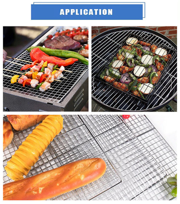 260 / 300mm lengte barbecue draad gaas en BBQ gaas Kookgereedschap met roestvrij staal grill grates