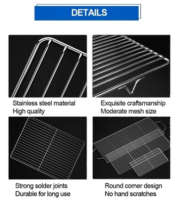 Plain Weave Duurzaam BBQ Draadrek Grillrek Lengte 260 / 300mm Topkeuze voor barbecues en bakken in de buitenlucht
