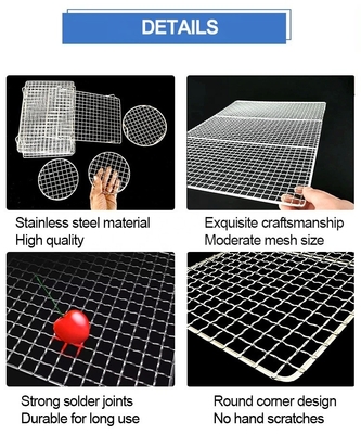 2cm/5cm Benen/voeten Niet-klevend BBQ-net Gemakkelijke metalen constructie voor moeiteloze reiniging en perfecte barbecue