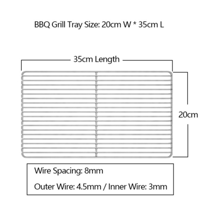Inner Wire 3mm Stylish Grilling Net Upgrade uw achtertuin BBQ Party met hittebestendigheid en 1kg capaciteit