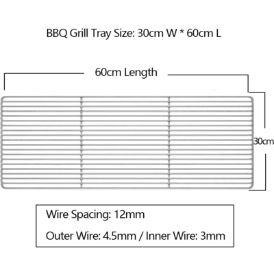BBQ Draadplank Waterdicht en veelzijdig kookrek voor heerlijke resultaten 30*60cm L