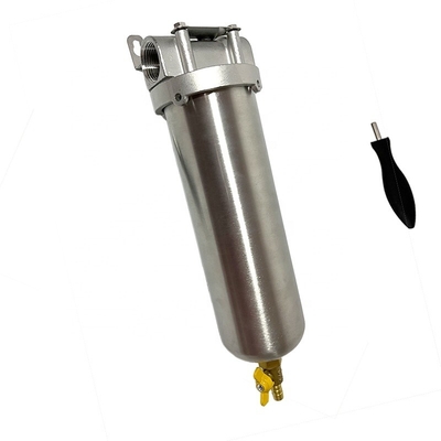 2000 ml capaciteit 10 inch roestvrij staal waterfilter voorfiltratie behuizing voor single cartridge filtratie toepassingen