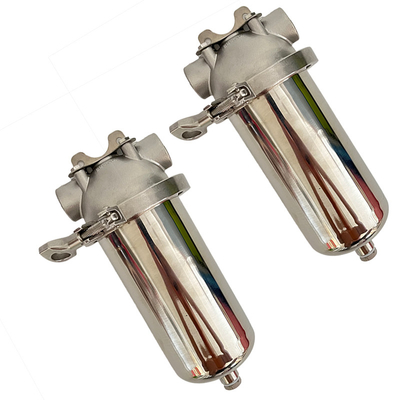 Filterbehuizing van roestvrijstalen cartridge voor waterbehandeling 5" / 10" / 20" / 30" lengte en prefiltratiefunctie