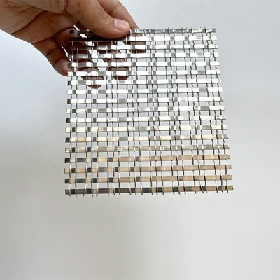 Architectonisch metalen gaas Bronzen kleur decoratief gaas voor meubels Inzet warp pitch 16mm