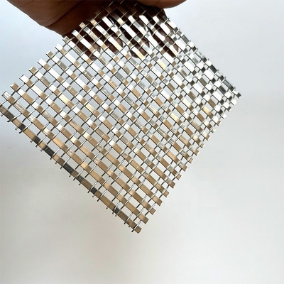 Architectonisch metalen gaas Bronzen kleur decoratief gaas voor meubels Inzet warp pitch 16mm