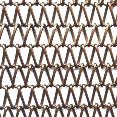 Interieur Ruimtes Moderne elegantie Architecturale draadnetten Panelen gemaakt van koper en messing met 69,6% open gebied
