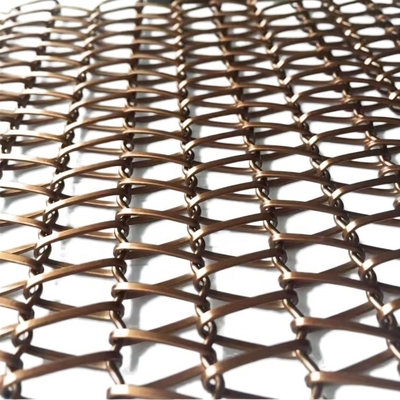 Interieur Ruimtes Moderne elegantie Architecturale draadnetten Panelen gemaakt van koper en messing met 69,6% open gebied
