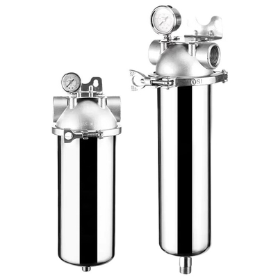 Filtratiesysteem van roestvrij staal voor zuivere smaak en gezondheid Toepasselijke waterdruk 0,1-0,8 MPa Gezuiverde waterstroom 15000L/H