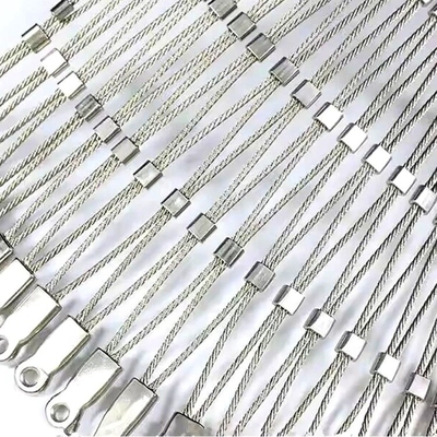 304 roestvrij staal draad touw veiligheidsnet Ideaal voor klimplanten Maasgrootte 20 mm tot 200 mm Duurzaam Ferrule Style Weave
