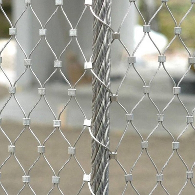Balustrades Beschermende Mesh Ferrule stijl Flexibel roestvrij staal draad touw Dierensluiting Mesh