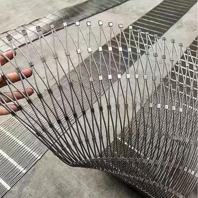 Balustrades Beschermende Mesh Ferrule stijl Flexibel roestvrij staal draad touw Dierensluiting Mesh