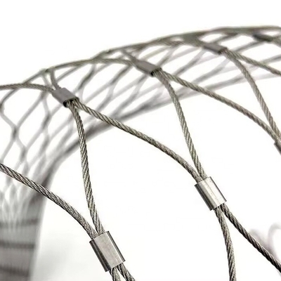 Balustrades Beschermende Mesh Ferrule stijl Flexibel roestvrij staal draad touw Dierensluiting Mesh