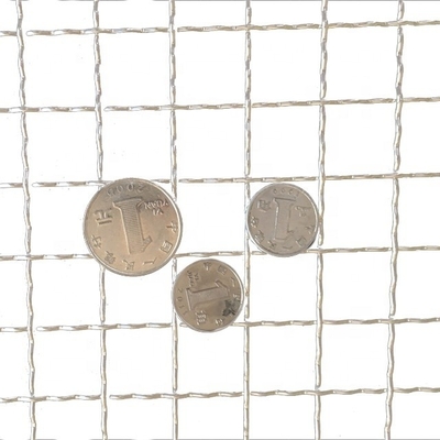 Architectonisch scherm Woven Iron Grill Aluminium Crimped Wire Mesh voor het verwerken van plafondlassen