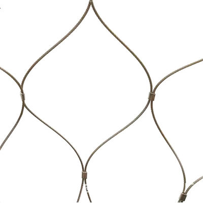 20 mm tot 200 mm Mesh Grootte Architecturale Decoratieve roestvrij staal draad touw mesh met geweven techniek